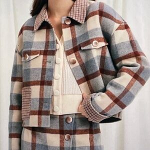 Petite Studio jacket wool reversible NWOT Stockholm sz medium